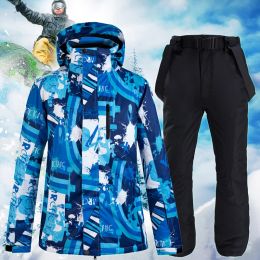 Jackets Ski Suit Men Snowboard Jacket Suit Pants Winter Warm Sports Clothing Windproof Waterproof Outdoor Skiing Equipment