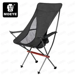 Camp Furniture MOEYE Folding Chair Ultralight Portable High Back Armchair Outdoor Camping Hiking Durable Aluminium