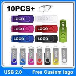 Drives 10PCS/wholesale USB Flash Drive 1GB 2GB 4GB 8GB 16GB 32G 64GB 128GB Pen drive to usb Memory Flash Disk Free Custom Logo