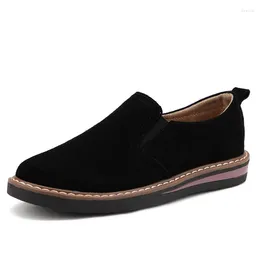 Casual Shoes Comemore 2024 Spring Loafers Flat Women's Tennis Suede Leather Shoe Female Black Elderly Autumn Sneakers