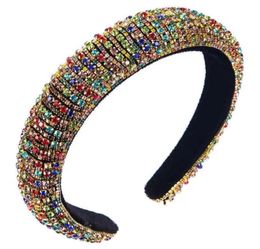 Hair Clips Barrettes Selling Bling Rhinestone Sponge Headbands For Women 2021 Bejewelled Padded Handmade Jewel Headband200z8988316