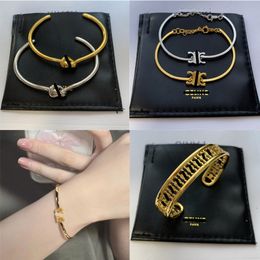 Paris Designer new CELI Bangle Brand Bracelets for Women 18k Gold Plated Cuff Bracelet Valentine Party jewelry gift