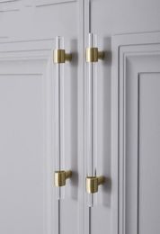 Handles & s Acrylic Door Handle Transparent Cabinet And Knobs Gold Drawer Chest Furniture Luxury Bathroom Kitchen 9620098