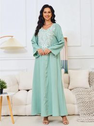 Ethnic Clothing Eid Muslim Party Dress For Women Beading Jalabiya Abaya Ramadan Long Dresses Abayas Woman Dubai Robe Caftan Vestidos Largos