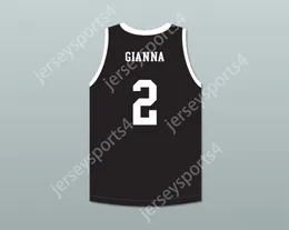 CUSTOM ANY Mens Youth/Kids GIANNA 2 MAMBA BALLERS BLACK BASKETBALL JERSEY VERSION 2 TOP Stitched S-6XL