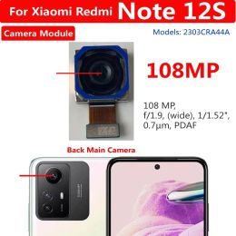 Cables Original Big Back Main Camera For Xiaomi Redmi Note 12S 108MP Rear View Backside Wide Camera Module Flex Cable Phone Replacement