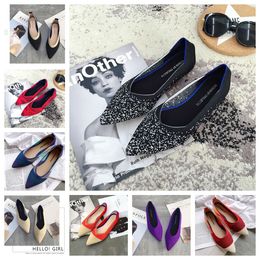 New Luxury Dress shoes ballet black white red soft soled knitted women designer Formal leather letter platform fashion Flat boat shoe Lady Lazy Loafers