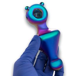 Headshop214 Y294 Coating Rainbow Glass Pipe About 5.31 Inches Handcrafted Tobacco Dab Rig Smoking Pipes