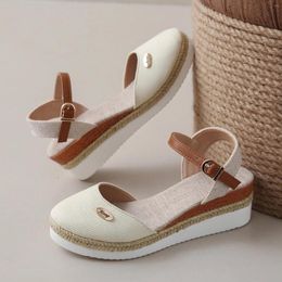 Sandals Water Shoes Ladies Casual Side Buckle Slope Bottom Roman Summer Fashion For Women Size 11