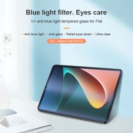 Protectors for Xiaomi Mi Pad 5 Pro Glass Nillkin V+ Blue Light Philtre Glass For Xiaomi Pad 5 Screen Protector