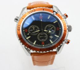 Big Discount sports Watch chronograph limited Watch Orange Bezel Black Dial Quartz Professional Dive Wristwatch Folding clasp Men 9518031