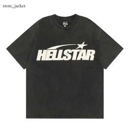 Hellstar T Shirt Graphic Tee Men's T-shirts Hellstar Short Sleeve Men Women High Quality Streetwear Hip Hop Fashion Hell Star T Shirt Washed Fabric Print Black 7781