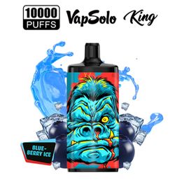 Original Vapsolo King 10000 Puffs 10K Mini Ecigs Electronic Cigarette Disposable Vape Vapor Mod Pod Kits E Sig Wape Vaper 2% 5% Nicotine Good Vape Juice