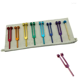 Forks Eight Coloured Chakra Tuning Set For Healing Sound Maintaining Perfect Harmony Of Body Mind And Spirit