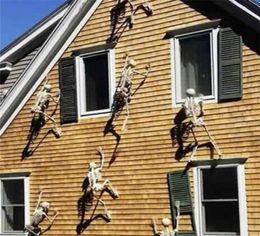 150CM Scary Halloween Decoration Luminous Hanging Decor Roof Outdoor Party Horror Movable Skull Skeleton Prop 2208164059053
