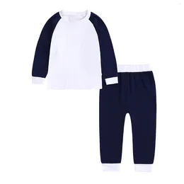 Clothing Sets Kids Outfit Soft Cotton Warm Crewneck Long Sleeved Round Neck Floral Suit Clothes Set For Boys Or Girls Girl Tops Size 14 16