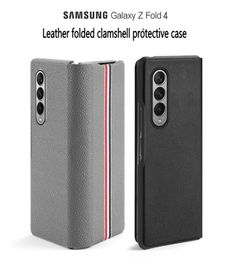 Genuine Leather Book Flip Cell Phone Cases for Samsung Galaxy Z Fold4 Fold3 W22 Fold 2 W21 Back Cover1294295