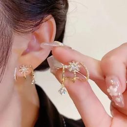 Dangle Earrings Fashion Claw Ear Rake Shape Micro Inlaid Zircon Luxury Accessories For Woman Girls Korean Jewelry Party