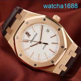 AP Movement Wrist Watch Mens Royal Oak Offshore Automatic Machinery 18k Rose Gold Date Display Watch with diameter 39mm 15300OR.OO.D088CR.02