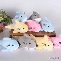 Stuffed Plush Animals Cartoon Shark Pendant Keychain Marine Animal 12CM Plush Toy Doll Keychain Girls Cute Bag Pendant Doll