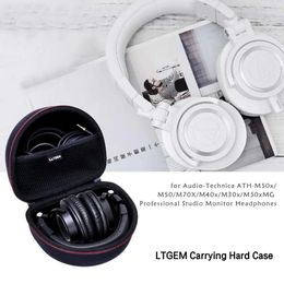 LTGEM Hard Carrying Case for Audio-Technica ATH-M50x/M50/M70X/M40x/M30x/M50xMG Professional Studio Monitor Headphones 240419