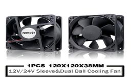 120mm 12cm 12038 Fan 12V 24V 120mm120mm38mm Fan DC Brushless Cooling 120x120x38mm 2PIN PC Computer Case Cooler8195496