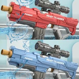 Electric water gun with fully automatic suction and continuous firing large capacity sucking shooting playing summer 240420