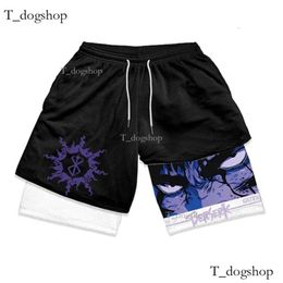 Y2k Hellstar Men's Designer Shorts Black Anime Berserk Manga Print Gym Compression Stretchy Sports Quick Dry Fitness Workout Summer 280