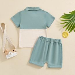 Clothing Sets Boys Toddler Baby 2PCS Short Cute Outfits Sleeve Crew Tees Tops And Shorts Summer Beach Outfit Set Clothes