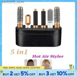 Curling Irons Negative ion five in one hot air comb automatic curler used for curling or straight hair styling dryer Q240425