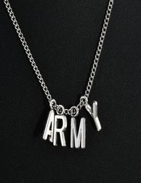 New Fashion KPOP BTS Jimin Necklace Bangtan Boys ARMY ARMY Pendant KOOK JIMIN V SUGA Charms Jewelry Gift7539902