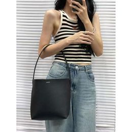 Bag Commuter The Capacity Row Tote Leather Large High Level Cowhide Bucket Bag One Shoulder Handbag Women 040W