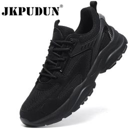 Boots Men Athletics Running Sneakers Fashion Softsoled Sneakers Men Comfortable Chunky Dad Shoes Breathable Gym Shoes Plus Size 3948