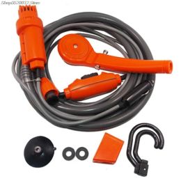 Tools Portable 12V Camping Shower Kit, Travel Shower Portable Shower Head Hose Water Pump for Outdoor Travel Bike Car Washing