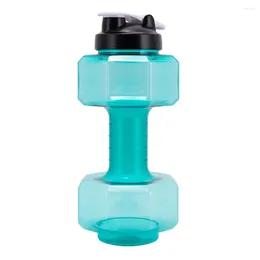 Dumbbells 2.6L Sports Dumbbell Shaped Kettle Multifunctional Outdoor Fitness Cycling Camping Cold Water Bottle Portable