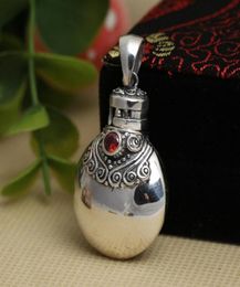 925 sterling silver buddha Perfume Bottle necklace pendant for men women Fashion Jewelry2244335