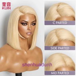 100% Human Hair Full Lace Wigs Wig full head hairstyle real person front lace womens headband human hairwig