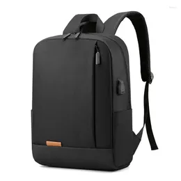 Backpack Men's Waterproof Casual Business Men Stylish Book Bag USB 15.6 Inch Laptop Back Travel Male Bags