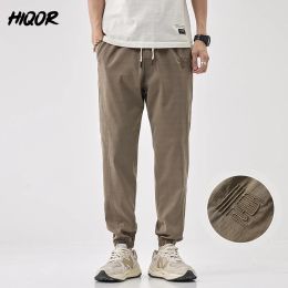 Pants HIQOR Men's 2023 Korean Fashion Sweatpants Summer Thin Loose Sports Harlan Pants Breathable Quick Drying Man Casual Trousers 5XL