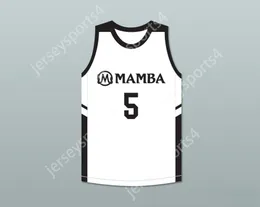 CUSTOM NAY Name Youth/Kids ALYSSA 5 MAMBA BALLERS WHITE BASKETBALL JERSEY VERSION 2 TOP Stitched S-6XL