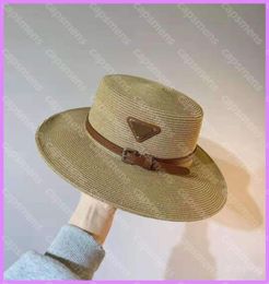 Flat Fitted Bucket Hat Designer Women Caps Hats Mens Casquette Woven Straw Hat Womens Casual Summer Beach Baseball Cap D218023F9430845