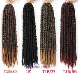 Wigs women human hair Wig Double Strand Pre twisted Passion Twist Hair by Xu Chang Angtuo Chemical Fibre crochet