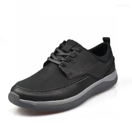 Casual Shoes 2024 For Man Black Brown Youth Fashion Men Shoe Leather Sneakers Mens Hard-Wearing Walking