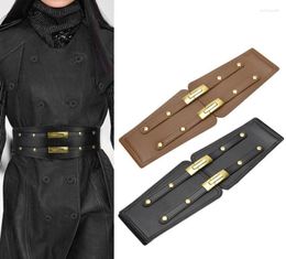 Belts 2022 High Quality Genuine Leather Fashion Elastic Wide Belt Shirt Dress Decorative Corset Girdle For Women Luxury Designer5330337