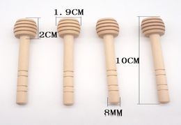 8cm 10 cm 10 4cm long mini wooden honey stick stirrer honey dippers party supply spoon stick honey jar stick9933763