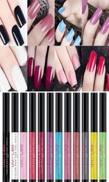 UV Nail Polish Pen 12 Colors Gel Nail Glitter Gel Polish Hybrid Dawdler UV Art Lacquer Paint4007584