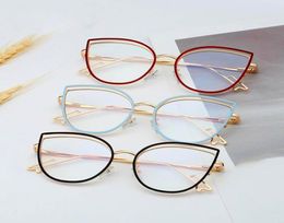 Cateye Sunglasses Frames Double Design Big Eyes Slim Metal Frame With Speical Type Legs Fashion Women Glasses Whole6403310