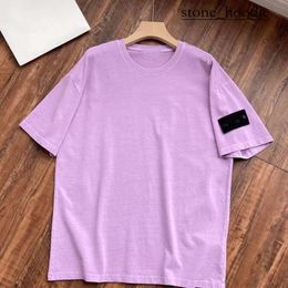 Stones Islandss T Shirt Luxury Fashion Designer Mens T Shirt High Quality Cotton Embroidered Stone Famous Brand T Shirt Casual Womens Short Sleeve Shirt 7636