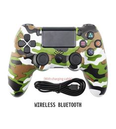 PS4 game controller wireless Bluetooth with light bar Black and white camouflage Colour ghost pattern high quality factory direct s1888459