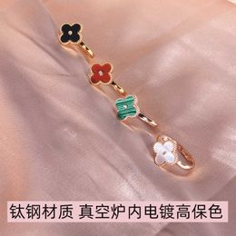 Master carefully designed rings for couples non fading four leaf clover ring new internet celebrity minimalist highend fe with common vnain cilereft arrplse